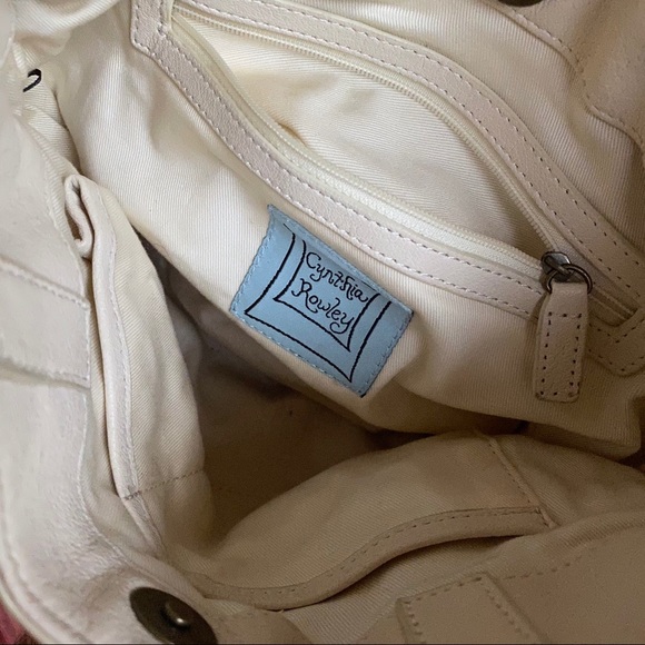 Cynthia Rowley Cream Leather Handbag - Picture 10 of 10